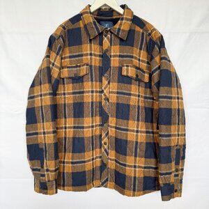 George Orange Plaid Quilted Shacket